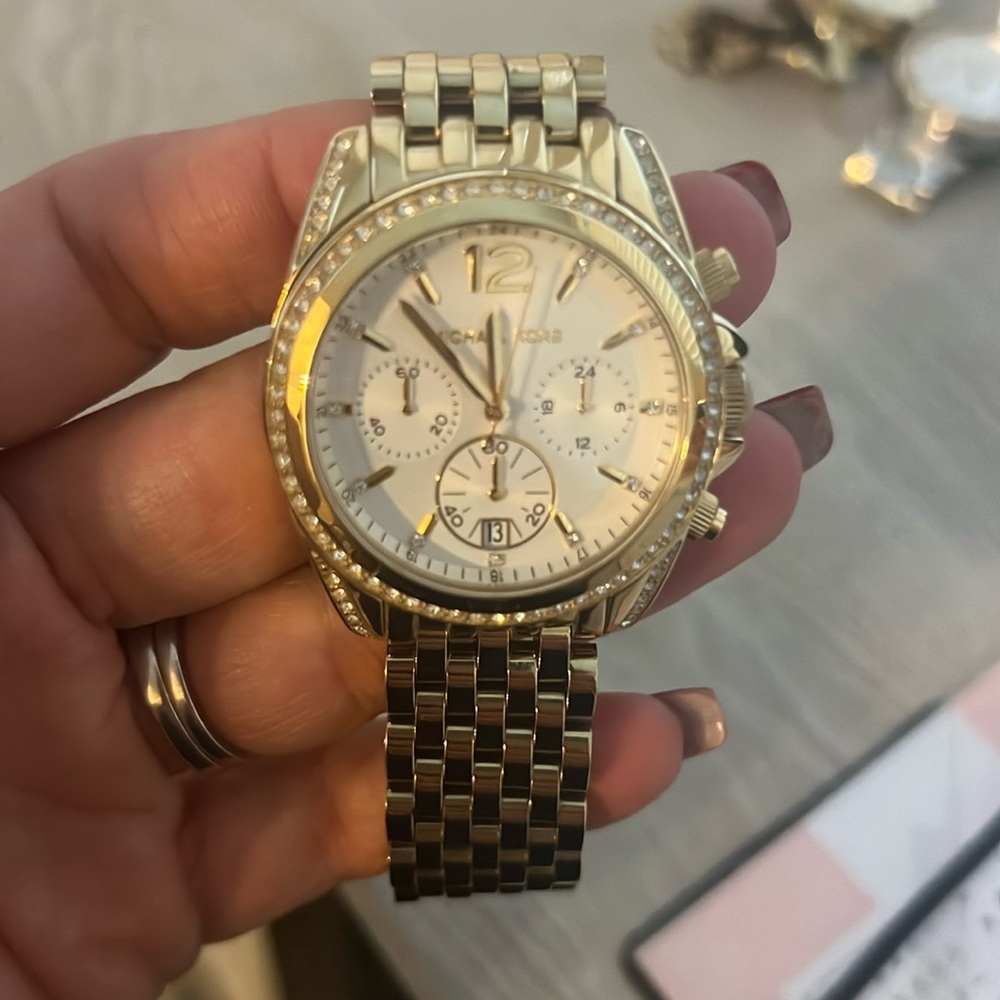 Gold Micheal Kors watch